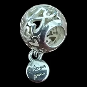 PINGENTE BERLOQUE CORAÇÃO I LOVE YOU