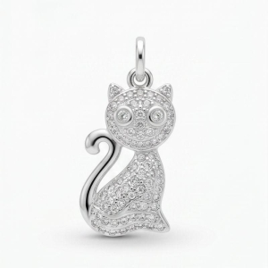 PINGENTE GATO CRAVEJADO