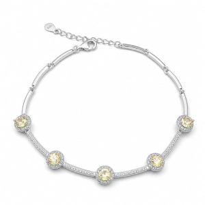 PULSEIRA LUXO CRAVEJADA PINGENTE REDONDO