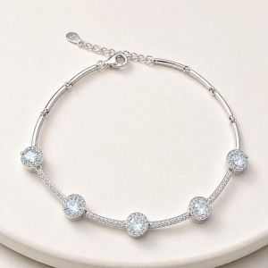 PULSEIRA LUXO CRAVEJADA PINGENTE REDONDO