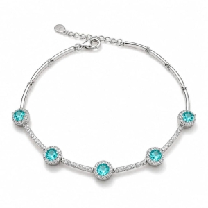 PULSEIRA LUXO CRAVEJADA PINGENTE REDONDO