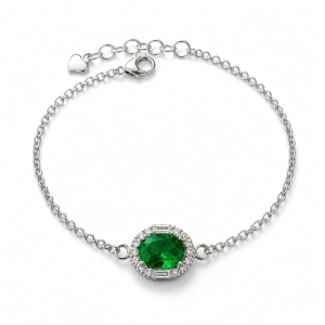 PULSEIRA PINGENTE OVAL CRAVEJADO