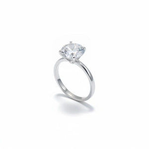 ANEL SOLITÁRIO 4 GARRAS ZIRCONIA 1,2cm