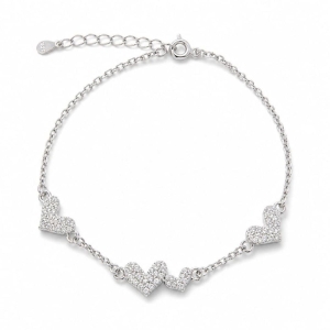 PULSEIRA 4 CORAÇÕES CRAVEJADOS