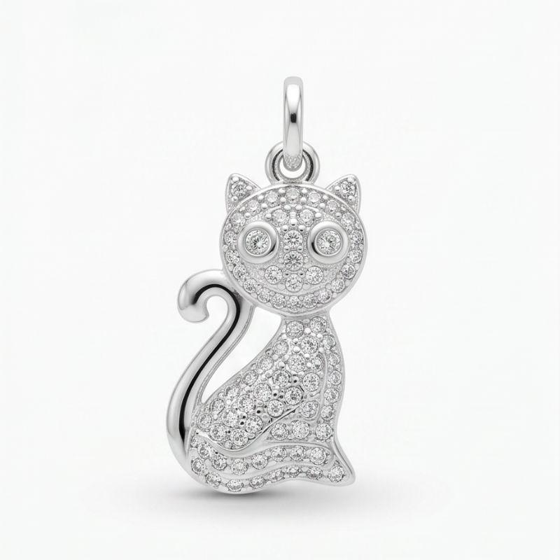 PINGENTE GATO CRAVEJADO