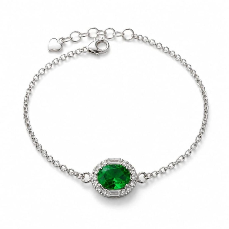 PULSEIRA PINGENTE OVAL CRAVEJADO