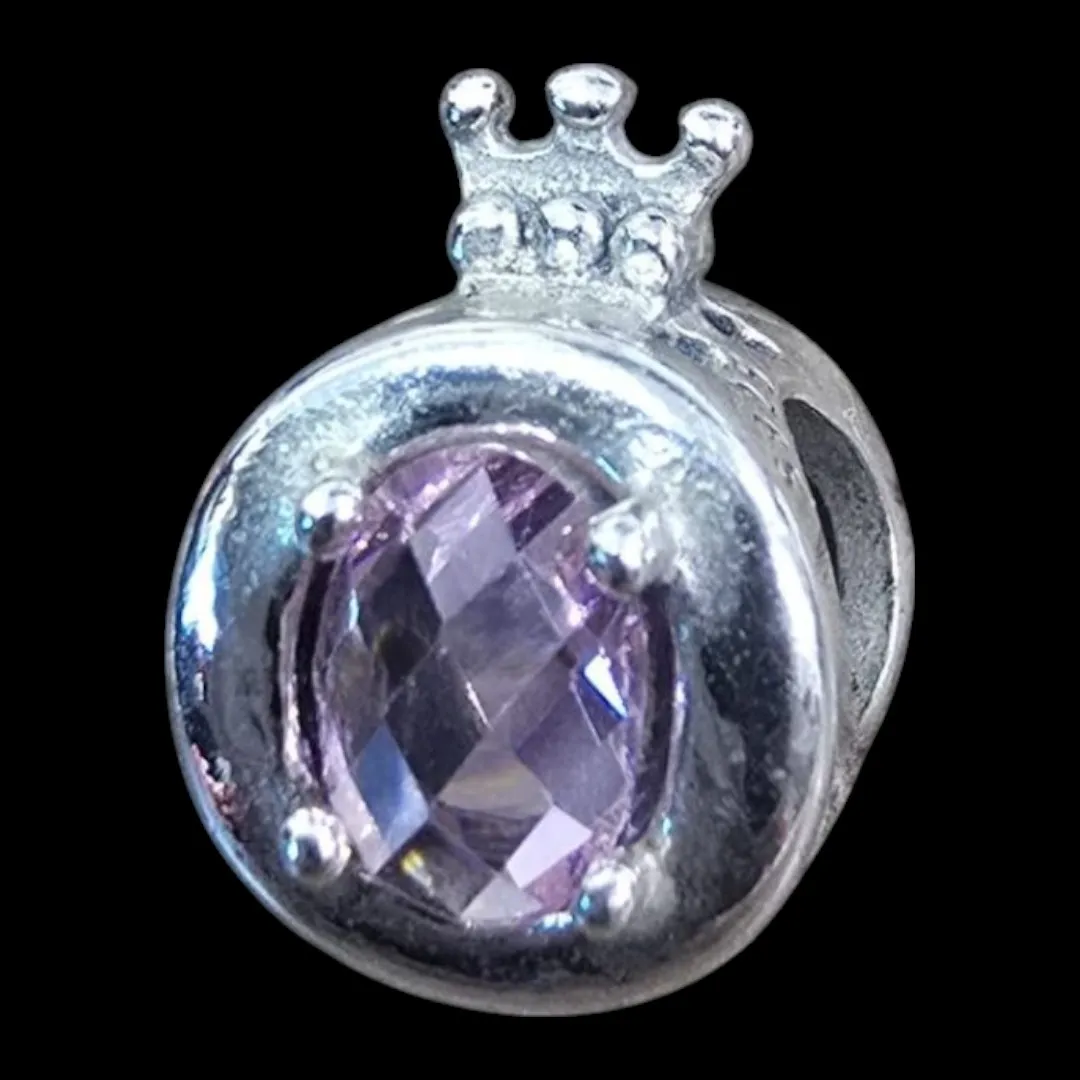 PINGENTE BERLOQUE COROA CRISTAL ROSA