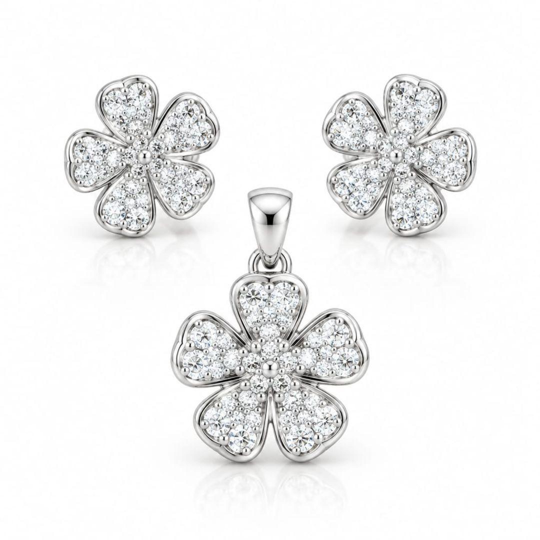 CONJUNTO FLOR CRAVEJADO